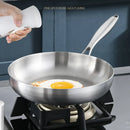 Axyaa 316 Stainless Steel Non-Stick Frying Pan Wok for Gas Stove Induction Pot