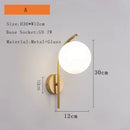 Axyaa Frosted Glass Ball LED Wall Sconce 9w Indoor Wall Lamps for Balcony
