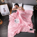 Axyaa Luxury Silk Quilt Queen Comforter Ultra-Soft Spring/Summer Satin Quilted High-End