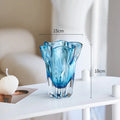 Axyaa Blue Glass Vases, Ornaments, Fresh Flowers, Water - Light Luxury Arrangement