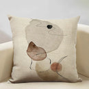 Axyaa Geometric Lines Pattern Art Decoration Cushion Cover 45x45cm Linen