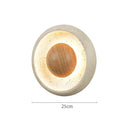 Axyaa Retro Round Stone Wall Lamp for Bedroom and Living Room