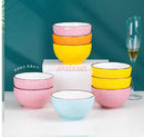 Axyaa Small Ceramic Rice Noodle Soup Bowl Set