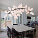 Axyaa Nordic Milk Glass Grape Chandelier: Smart LED Curve Lamp for Living & Dining Room