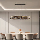 Axyaa Crystal Ceiling Chandeliers: Modern Hanging Light Fixture for Dining & Living Room