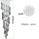 Axyaa Crystal Meteor Shower LED Chandelier for Modern Minimalist Villa Home Decor