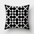 Axyaa Geometric Print Polyester Sofa Cushion Covers Home Decor Pillowcase