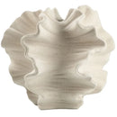 Axyaa Geometric Wavy Porcelain Vase Petal Shape Flower Arrangement Home Decor