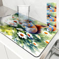 Axyaa Non-Slip Absorbent Drainer Mat for Dishes and Cups