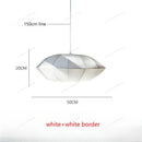 Axyaa Nordic Fabric Lantern LED Chandelier Pendant Light for Home Decor
