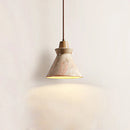 Axyaa Wabi Sabi Walnut Stone LED Pendant Light Home Decor Restaurant Clothing Store