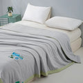 Axyaa Knitted Cool Summer Quilt Machine Washable Air Conditioner Quilt Ice Silk