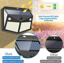 Axyaa Solar Wall Lights - Motion Sensor Outdoor Garden Lamp with PIR Technology