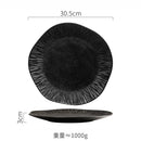 Axyaa Matte Ceramic Steak Plate Pasta Sushi Salad Molecular Cuisine Tableware