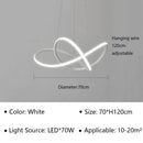 Axyaa Modern Aluminum LED Pendant Chandelier for Dining Kitchen Living Room