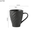 Axya Rock Texture Ceramic Mug - Solid Color Breakfast Cup, Tea Cup, Juice Cup