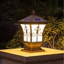 Axyaa Solar Pillar Light: Outdoor Garden Pathway 3 Color Changing Waterproof Sensor Light