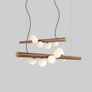 Axyaa Solid Wood Chandelier Horizional Pendant Light Kitchen Island Dining Room