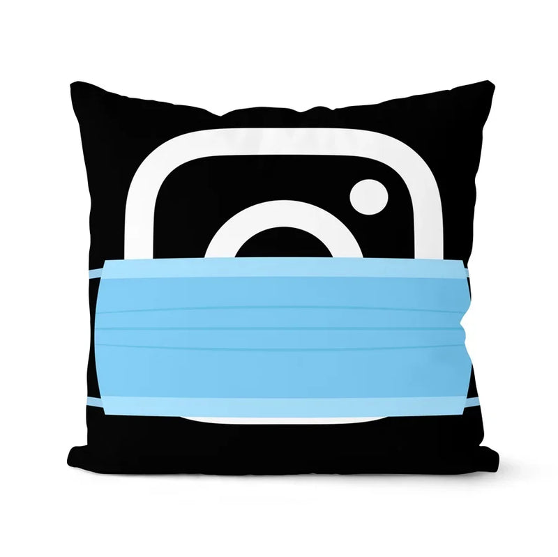 Axyaa Soft Mask Cushion Cover Set - Home Decor Pillowcase Collection