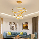 Axyaa Geometric Acrylic Aluminum Pendant Lamp with LED Lighting
