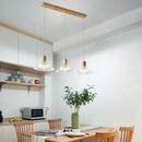 Axyaa Solid Wood Glass Pendant Light for Bedroom Living Room Restaurant