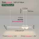 Axyaa Nordic Modern Chandelier for Dining Room Kitchen Office LED Strip Lighting
