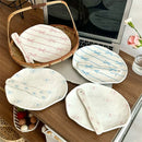 Axyaa Cute Bowknot Ceramic Plate: Korean Style 8" Dish for Dessert, Salad, Breakfast