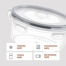 Axyaa Clear Food Storage Containers Set - Tight-Sealing Lids for Kitchen Organization