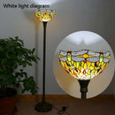 Axyaa Tiffany Stained Glass Floor Lamp - Retro American Design for Living Room and Bedroom