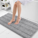 Axyaa Chenille Bath Mat - Absorbent & Non-Slip Plush Shaggy Bathroom Rug