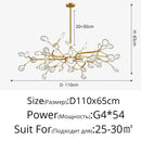 Axyaa Firefly Ceiling Chandelier: Modern G4 LED Indoor Pendant Light Fixture