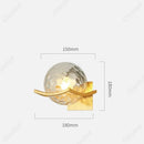 Axyaa LED Glass Sphere Wall Lamp for Bedroom Living Room Lighting