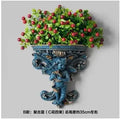 Axyaa Music Angel Resin Vase Wall Sticker Ornaments for Home Livingroom Wall Decoration