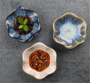 Axya Ceramic Hot Sauce Dish Set - Small Kitchen Porcelain Saucers for Condiments