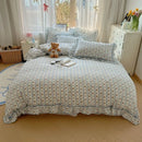 Axyaa Spring Flowers Princess Bedding Set: Duvet Cover, Sheet, Pillowcases