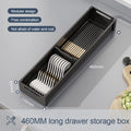 Axyaa Adjustable Dish Rack Drawer Organizer Storage Holder Shelf