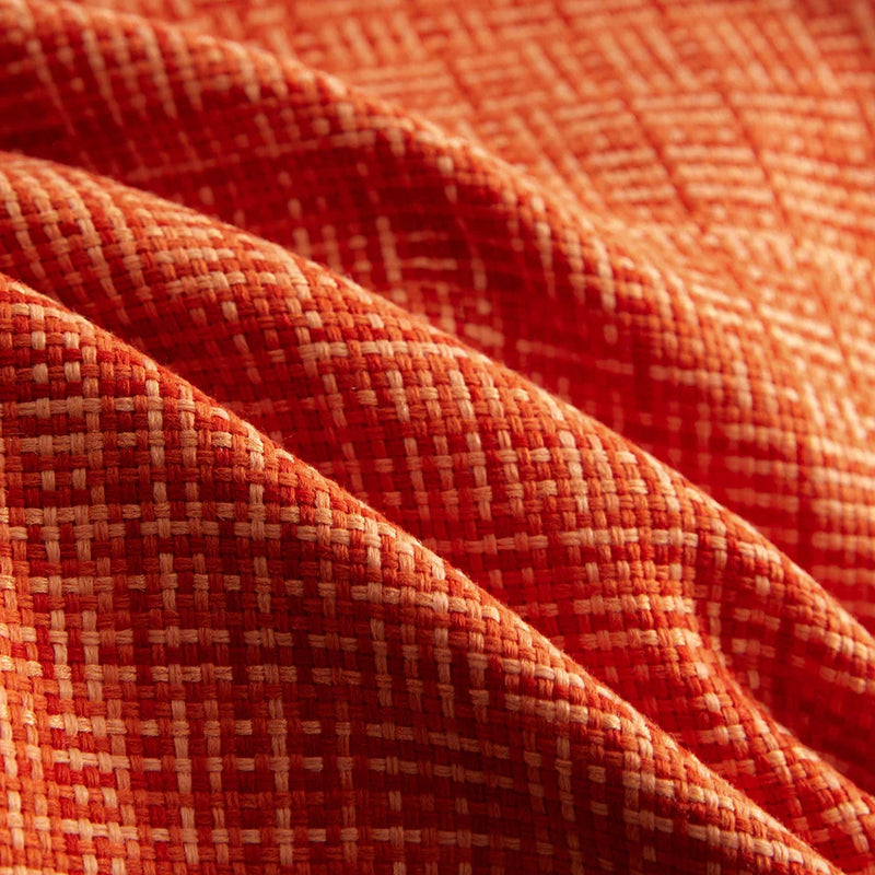 Orange Waterproof Cotton Linen Pillow Cover for Home Sofa Decor by Axyaa