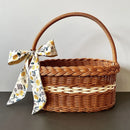 Axyaa Willow Rattan Flower Basket: Handmade, Sturdy, Wedding & Home Decor