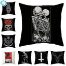Axyaa Halloween Ghost Skull Pumpkin Decorative Pillow Cover 45X45CM