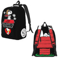 Axyaa Cartoon Dog Print Backpack for Student Schoolbag and Travel