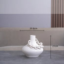 Axyaa Geometric Chain Ceramic Vase: Stylish Handcrafted Room Decor & Flower Holder