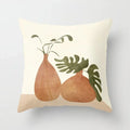 Axyaa Minimal Line Abstract Sun Pattern Plush Pillow Case