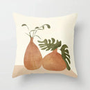 Axyaa Minimal Line Abstract Sun Pattern Plush Pillow Case