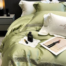 Axyaa Hollow-carved Queen Bedding Set in Lyocell with Cotton Sheets - High End Quality