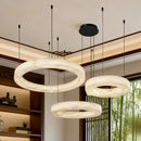 Axyaa Spanish Marble Round Chandelier for Living Dining Loft Bedroom