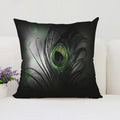 Axyaa Peacock Feathers Cushion Cover Set for Bed and Sofa