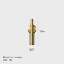 Brass LED Wall Lamp 3 Color Dimming Rotatable For Parlor Bedroom Reading Lighting