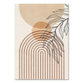 Bohemian Leaf Canvas Poster for Modern Living Room Decor - Axyaa