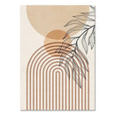 Bohemian Leaf Canvas Poster for Modern Living Room Decor - Axyaa