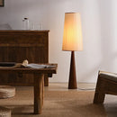 Axyaa Retro Wood Floor Lamp with Fabric Shade for Home Décor
